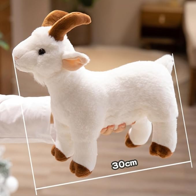 Goat Stuffed Animals- Soft Goat Plush Toy,12 Inch Unique Plushie Toy Adorable Doll for Kids Boys Girls