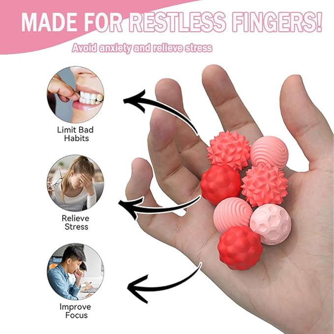 Magnetic Fidget Balls Toys, Silicone Sensory Stress Relief Toy for Adults,Teens with Autism, Anxiety, ADHD, Fidget Magnets & Magnetic Toy Fun Gift