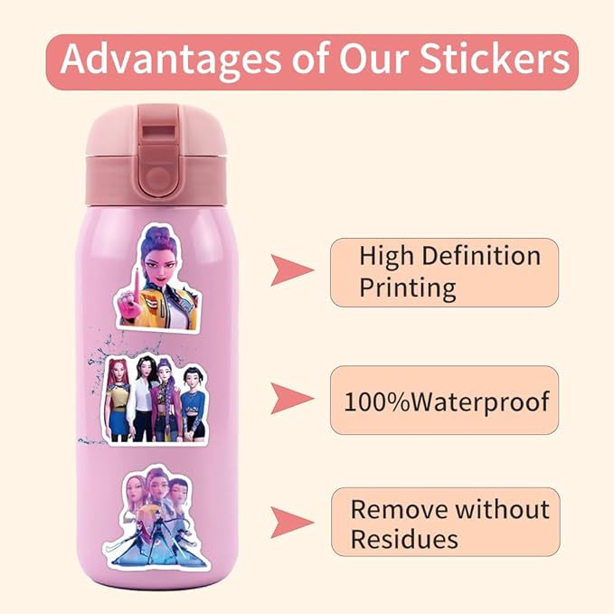 110PCS Huntrix & Saja Boys Stickers, Waterproof Vinyl Decals for Laptop, Water Bottle, Phone Case, Kids Toys Collection, Party Favors and Gifts
