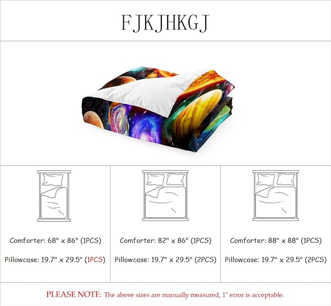 Space Bedding Solar System Twin Comforter Set for Boy Galaxy Outer Space Room Decor for Boys Bedroom Bedding Set Twin Size Galaxy Earth Planets Quilt Set with 1 Comforter 1 Pillowcase