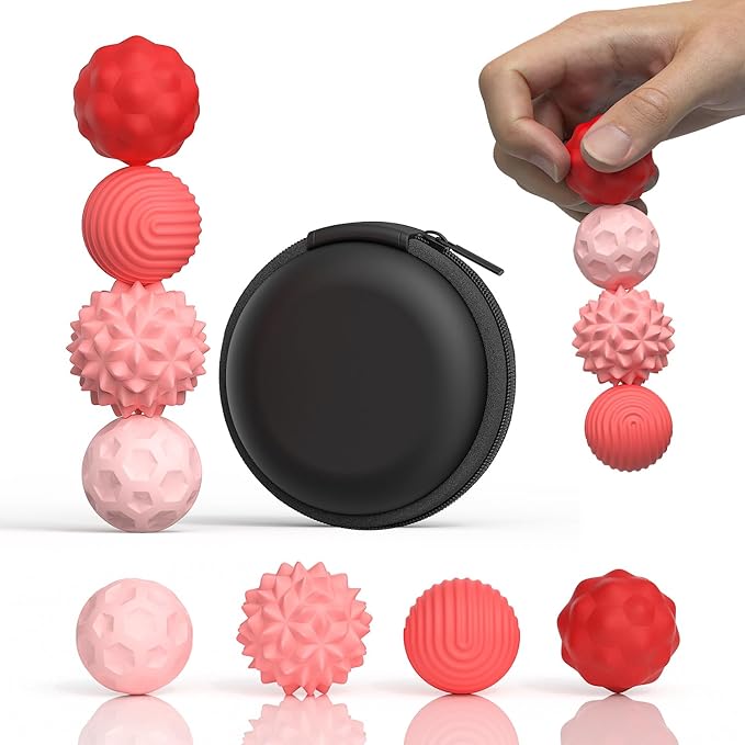 Magnetic Fidget Balls Toys, Silicone Sensory Stress Relief Toy for Adults,Teens with Autism, Anxiety, ADHD, Fidget Magnets & Magnetic Toy Fun Gift