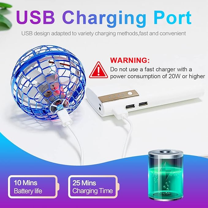 Flying Orb Ball Toy 2025 Upgraded,Cosmic Globe Boomerang Hover Ball Galactic Fidget Spinner Outdoor Toys, Hand Drone Orbit, Cool Toys Gift for 6 7 8 9 10+ Year Old Boys Girls Teens (Blue)