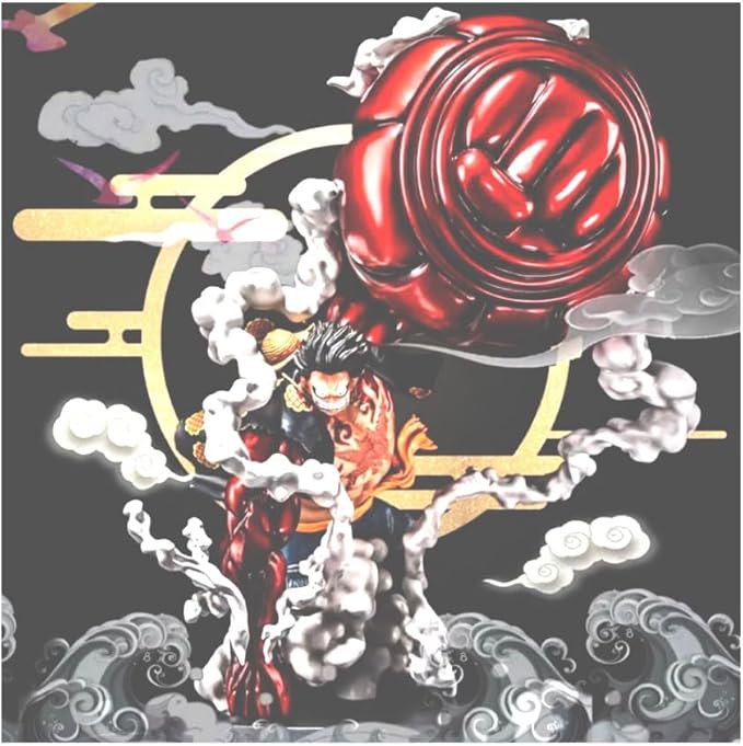 Luffy Action Figure, 8.6 Inch Monkey D. Luffy Gear 4 Anime Figures PVC Character Model Toys Collectible Statue Creative Gift for Boys and Girls