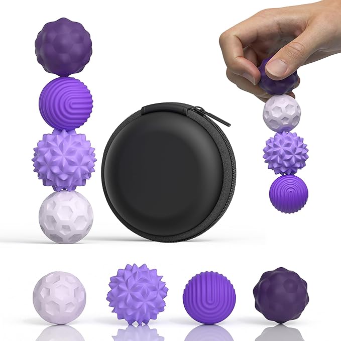 Magnetic Fidget Balls Toys, Silicone Sensory Stress Relief Toy for Adults,Teens with Autism, Anxiety, ADHD, Fidget Magnets & Magnetic Toy Fun Gift