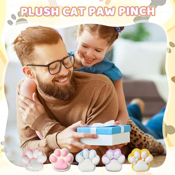 Cat Paw Squeeze Toys, 2026 New Cat Paw Fidget Toy, Soft Cat Paw Sensory Toy for Desk, Cute Cat Paw Squishy for Stress Relief (Style-B)