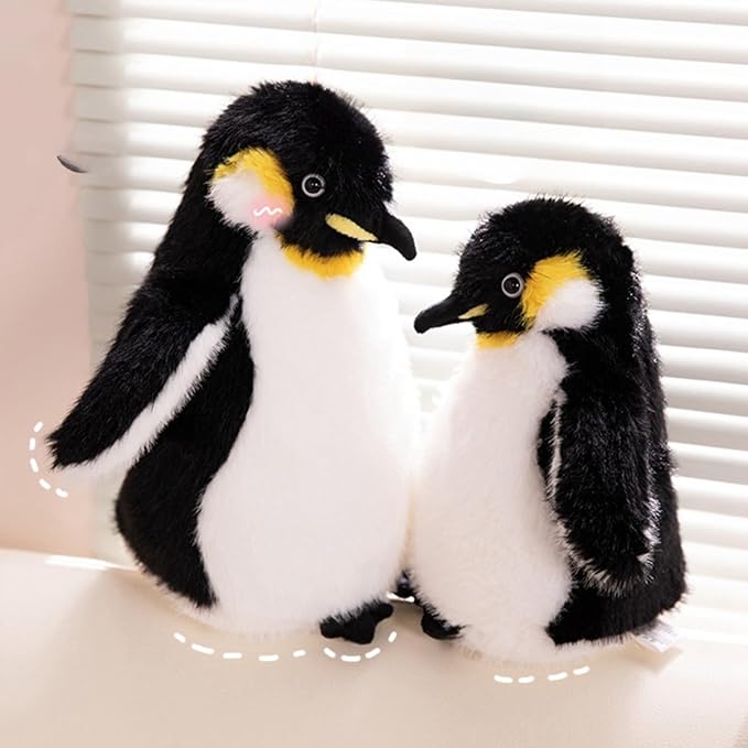 10 Inch Penguin Stuffed Animals,Penguin Plush Toy Plushie Doll,Soft Fluffy Like Real Penguin Hugging Toy Gifts for Kids Birthday
