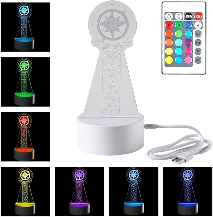 WGEEEY Kpop Stray Kids 16 Colors LED USB Acrylic Night Light with Remote Control for Home Room Decoration