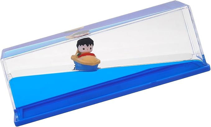 Anime Figure Merch Unsinkable Ship Model Pirate Boat in a Bottle Box，Non Sinking Acrylic Cruise Ship Fluid Drift Bottle Desk for Decor Ornament Fans Gifts (A)