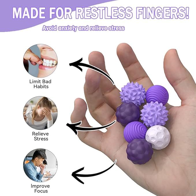 Magnetic Fidget Balls Toys, Silicone Sensory Stress Relief Toy for Adults,Teens with Autism, Anxiety, ADHD, Fidget Magnets & Magnetic Toy Fun Gift