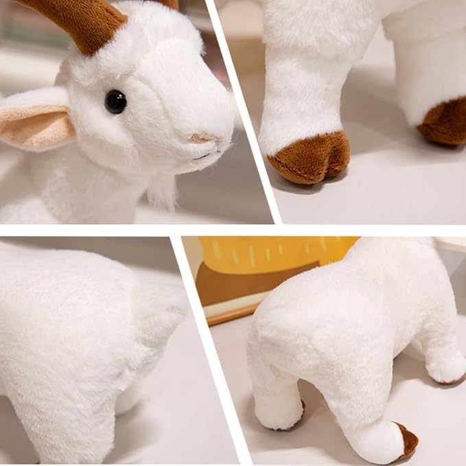 Goat Stuffed Animals- Soft Goat Plush Toy,12 Inch Unique Plushie Toy Adorable Doll for Kids Boys Girls