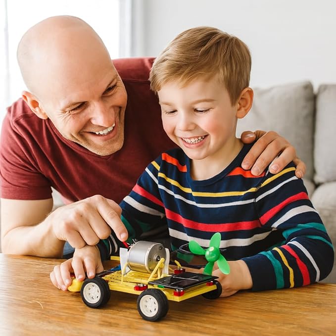 7-in-1 STEM Kits and STEM Toys for Kids Ages 8-14, Solar and Motor Science Kit, Engineering Building Kit, Solar Car Building Kit, Solar Fan Project, Educational Gifts for Boys and Girls