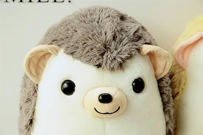 Hedgehog Stuffed Animal Plush Toy - 17.7'' Soft Gray Hedgehog Plush, Cute Stuffed Animal for Girls, Adorable Chubby Plush Doll Gift for Kids and Adults