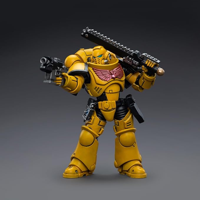 JOYTOY 1/18 Warhammer 40,000 Action Figure Imperial Fists Intercessors Collection Model Birthday Gifts，JT6656