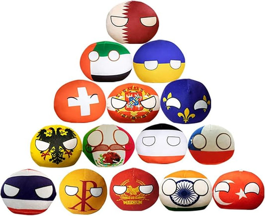 15pcs Country Ball Plushies Countryballs Plushies Anime Plushies for Children and Adult Gifts（4in）