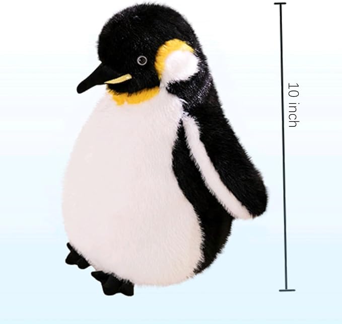10 Inch Penguin Stuffed Animals,Penguin Plush Toy Plushie Doll,Soft Fluffy Like Real Penguin Hugging Toy Gifts for Kids Birthday
