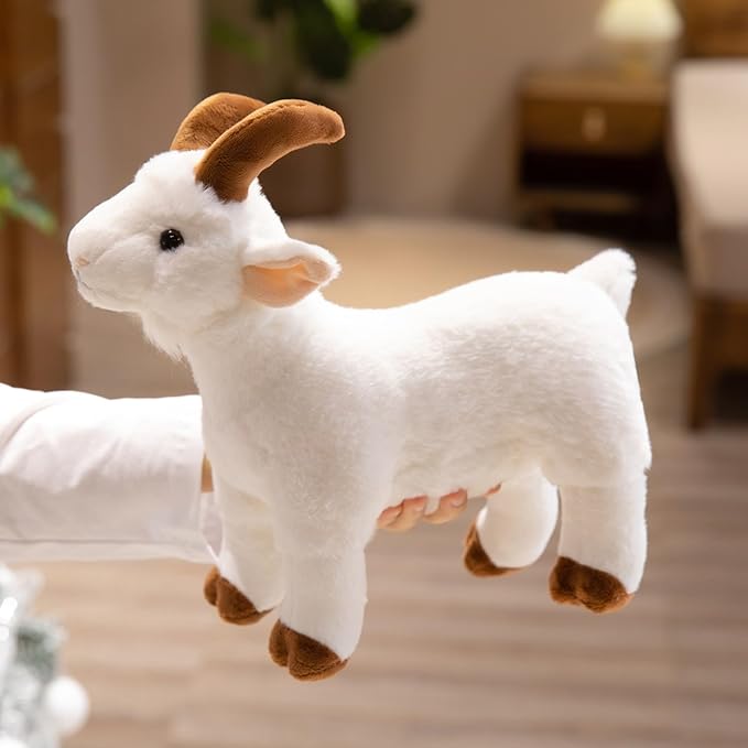 Goat Stuffed Animals- Soft Goat Plush Toy,12 Inch Unique Plushie Toy Adorable Doll for Kids Boys Girls