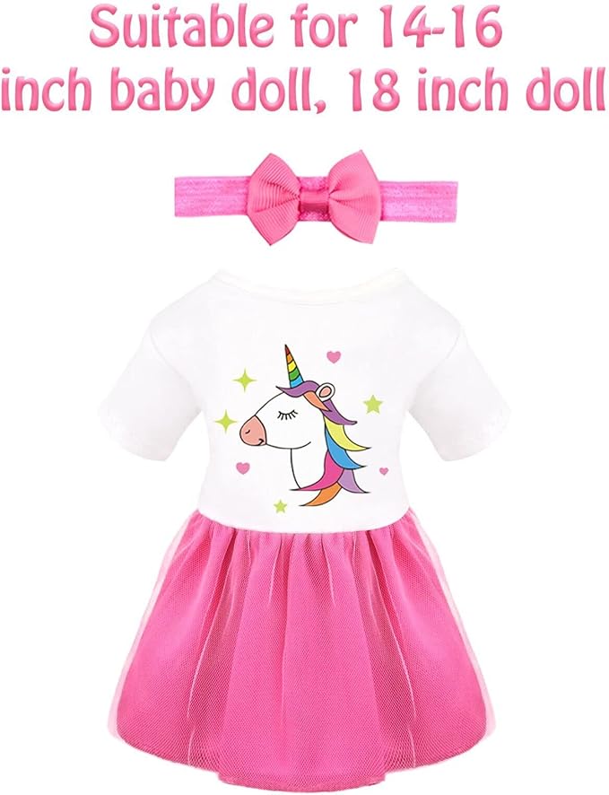 BNUZEIYI Baby Doll Accessories - Feeding and Caring Set With Diaper Bag, Bottles for Girls Toys Gift, Stuff Clothes Fit 14-16 Inch and 18 Inch Dolls