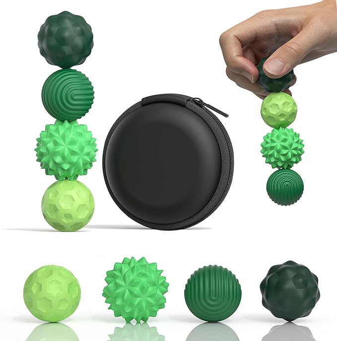 Magnetic Fidget Balls Toys, Silicone Sensory Stress Relief Toy for Adults,Teens with Autism, Anxiety, ADHD, Fidget Magnets & Magnetic Toy Fun Gift