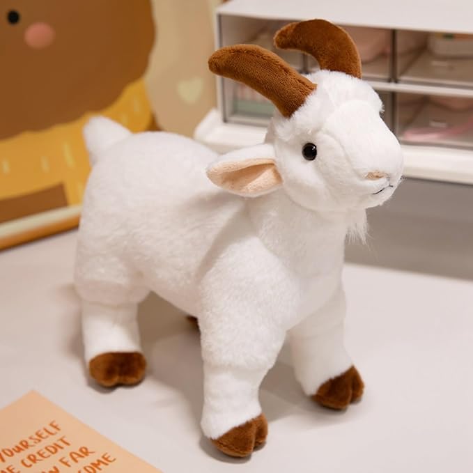 Goat Stuffed Animals- Soft Goat Plush Toy,12 Inch Unique Plushie Toy Adorable Doll for Kids Boys Girls