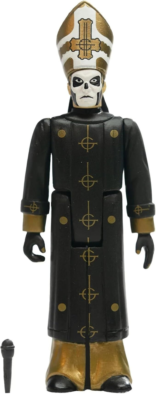 Super7 Ghost Papa Emeritus III Reaction Figure - 3.75" Ghost Action Figure with Accessory Heavy Metal Collectibles and Retro Toys