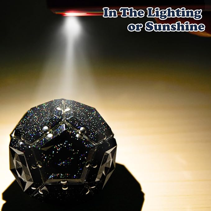 Magnetic Fidget Sphere Magnets Balls - Crystal Black Holographic Glitter - Magnet Fidgets Toy - 12 Piece Set - Creativity Beyond Imagination, Inspirational, Recreational, Desk Toys for Adults