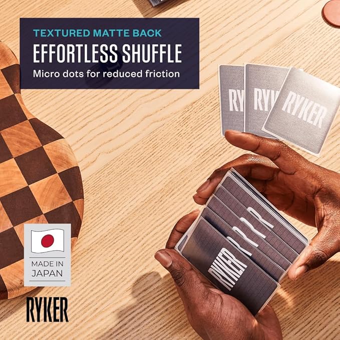 Ryker Standard American Board Game Sleeves and Kpop Photocard Card Protectors (3 Pack, Clear, 56x87 mm, 300 Sleeves)