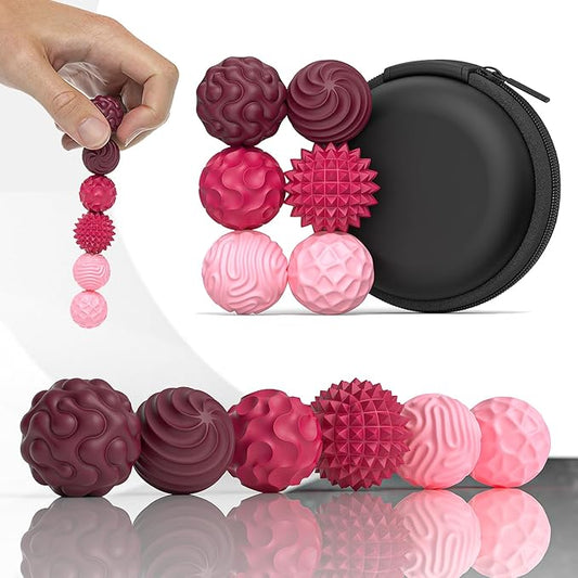 Magnetic Fidget Balls Toys, Silicone Sensory Stress Relief Toy for Adults,Teens with Autism, Anxiety, ADHD, Fidget Magnets & Magnetic Toy Fun Gift
