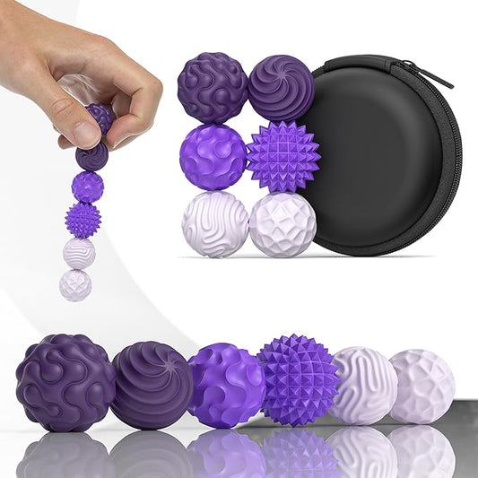 Magnetic Fidget Balls Toys, Silicone Sensory Stress Relief Toy for Adults,Teens with Autism, Anxiety, ADHD, Fidget Magnets & Magnetic Toy Fun Gift