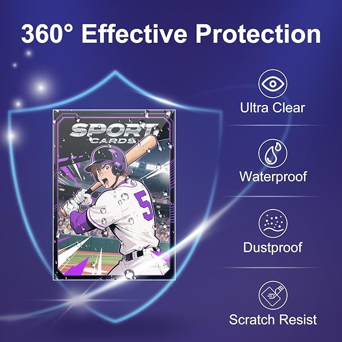 800 Count Soft Clear Penny Sleeves for Trading Cards - Premium PP Plastic Card Protectors | Fits MTG, TCG, Baseball, Football, Sports Cards | Acid-Free, Waterproof, Anti-Scratch | Ultra Clear Display