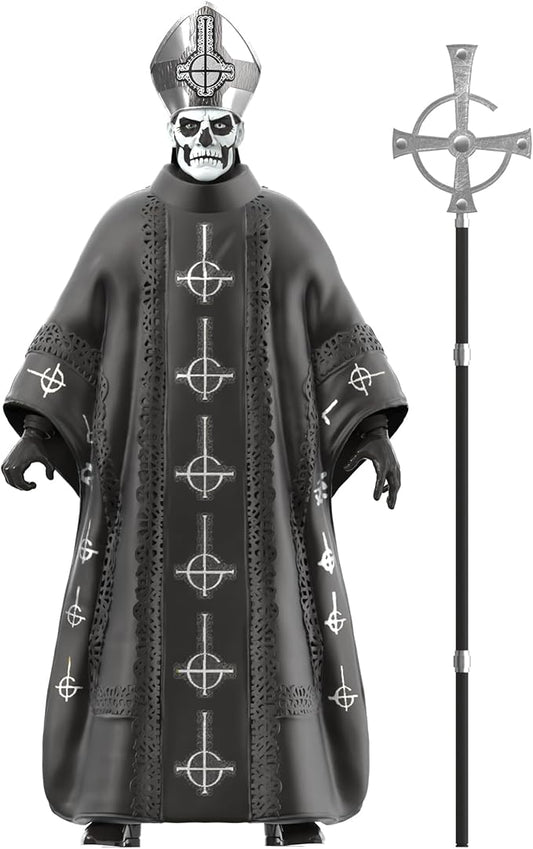 Super7 Deluxe Ghost Papa Emeritus II - 7" Ghost Action Figure with Accessories Classic Heavy Metal Collectibles and Retro Toys