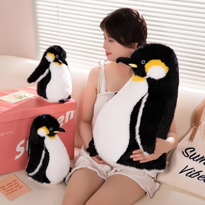 10 Inch Penguin Stuffed Animals,Penguin Plush Toy Plushie Doll,Soft Fluffy Like Real Penguin Hugging Toy Gifts for Kids Birthday