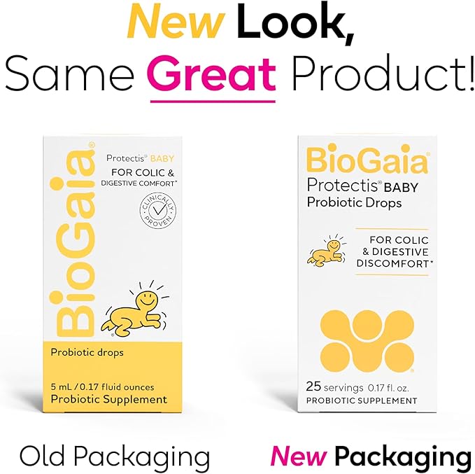 BioGaia Protectis Baby Probiotic Drops | Baby Essentials for Colic & Gas Relief | Safe for Newborns | Ease Crying, Fussing, Colic, Gas, Spit-ups & Constipation | No Dairy, Soy & Gluten | 5mL (2-Pack)