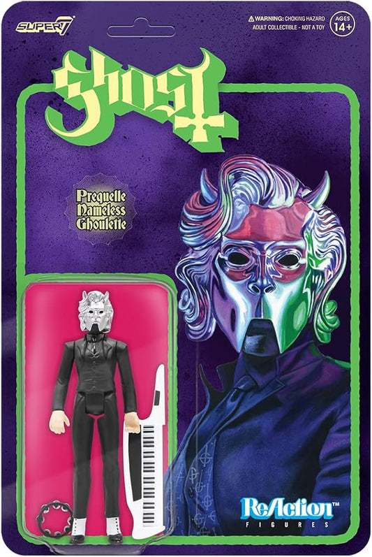 Super7 Ghost Prequelle Nameless Ghoulette Reaction Figure - 3.75" Ghost Action Figure with Accessories Heavy Metal Collectibles and Retro Toys