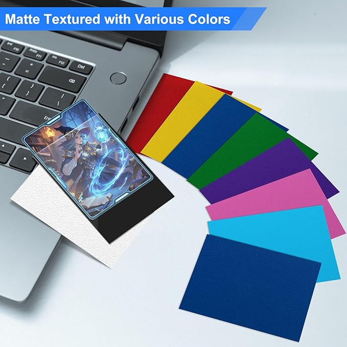 Trading Card Sleeves Perfect Fit TCG Matte Sleeves, Soft Sports Card Protector for Photocard Easy to Shuffle and Stack While Playing Card Game, Standard TCG Card Sleeves (red, 300)