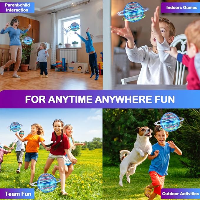 Flying Orb Ball Toy 2025 Upgraded,Cosmic Globe Boomerang Hover Ball Galactic Fidget Spinner Outdoor Toys, Hand Drone Orbit, Cool Toys Gift for 6 7 8 9 10+ Year Old Boys Girls Teens (Blue)