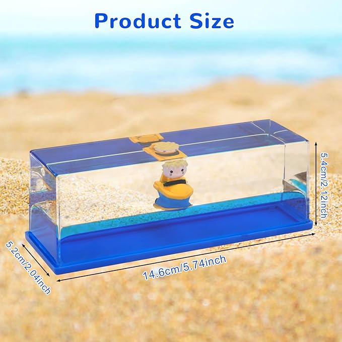 Anime Figures Unsinkable Ship Model Pirate Boat in a Bottle Box，Non Sinking Anime Merch Acrylic Cruise Ship Fluid Drift Bottle Desk for Decor Ornament Fans Gifts (D)
