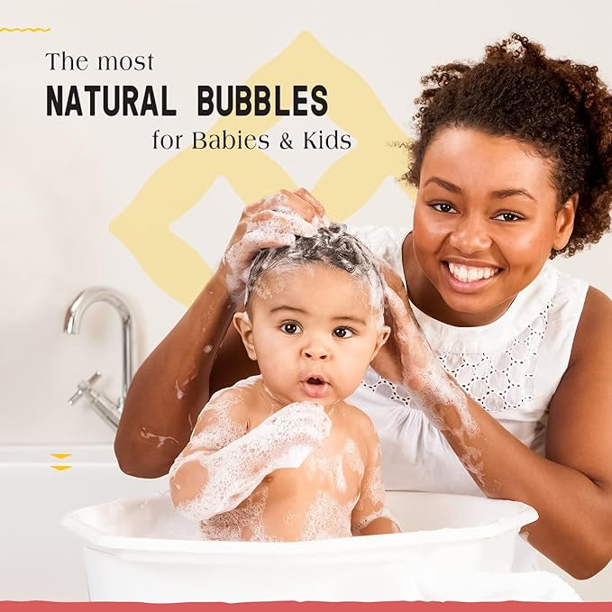 Alaffia Babies and Kids Bubble Bath, Gentle Baby Essentials for Delicate Skin, Cleansing & Calming Bubbles, Plant Based Formula, Vegan, Coconut Strawberry (2 Pack - 32 Fl Oz Ea)