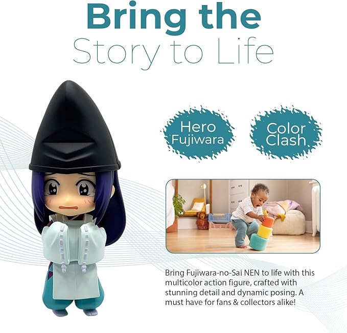 Good Smile Hikaru no Go: Fujiwara-no-Sai NEN-doroid Action Figure, Multicolor, Rare Historic Collectible, Heian era Go Master, Collectible