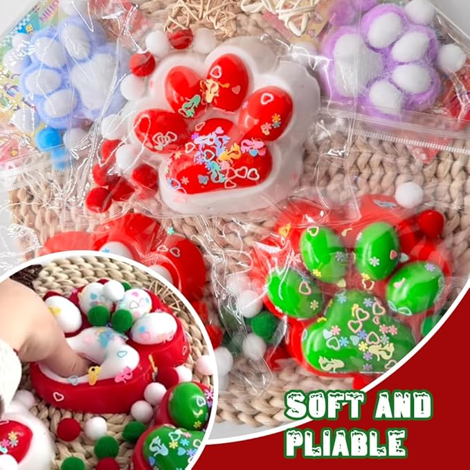 Cat Paw Squeeze Toys, 2026 New Cat Paw Fidget Toy, Soft Cat Paw Sensory Toy for Desk, Cute Cat Paw Squishy for Stress Relief (Style-F)