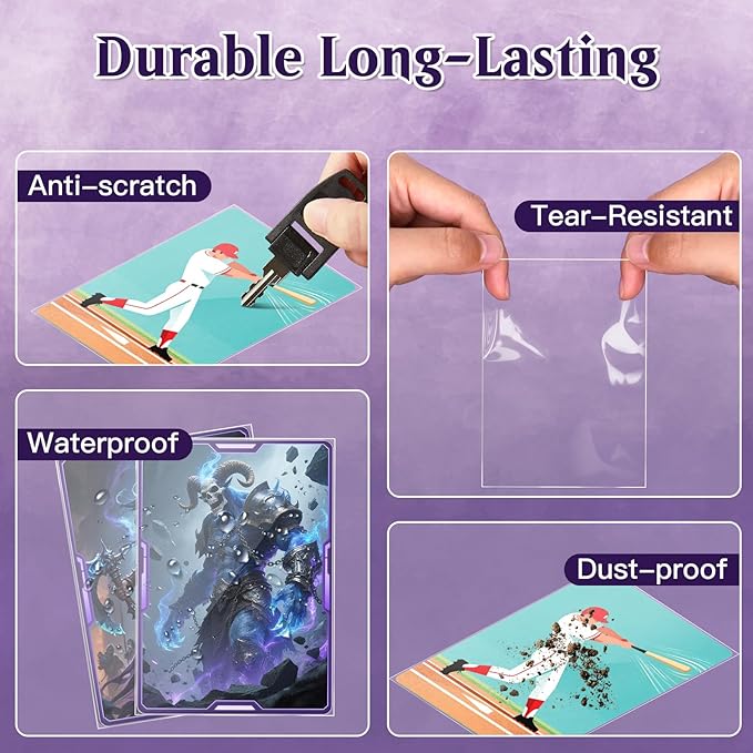 6000 Perfect Fit Sleeves,Inner Clear Card Sleeves Perfect Fit for Double Sleeving,60-Microns Ultra Clear Protection,High Clarity Trading Card Sleeve Compatible with MTG, TCG, Game,Sport Cards