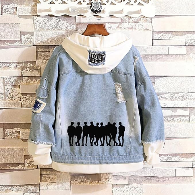 KPOP Skz Hoodie Denim Jacket Jean Coat Hoodies for Women Men