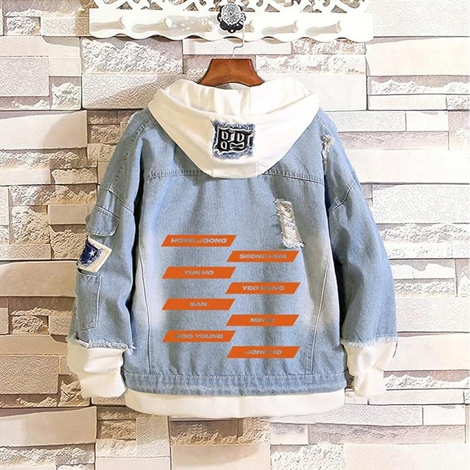 KPOP Skz Hoodie Denim Jacket Jean Coat Hoodies for Women Men