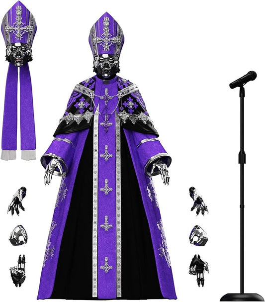 Super7 ULTIMATES! Ghost Papa V Perpetua - 7" Ghost Action Figure with Accessories - Heavy Metal Collectibles and Retro Toys