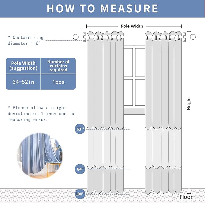 XiDi Black Out Curtains for Bedroom Windows, Curtains for Girls Bedroom Decor, Ideal for Kids Room with Unicorn Theme Blackout for Living Room 72 inchs Long 52 inches Wide 2 Panel Navy Blue