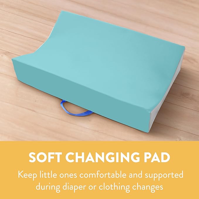 Contoured Changing Pad, Baby Essentials, Seafoam/Light Grey