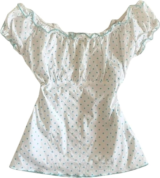 Grunge Emo Goth Shirts Y2k Lace Bow Coquette Babydoll Tops Women Vintage Graphic Tee 2000s Summer Crop Tops