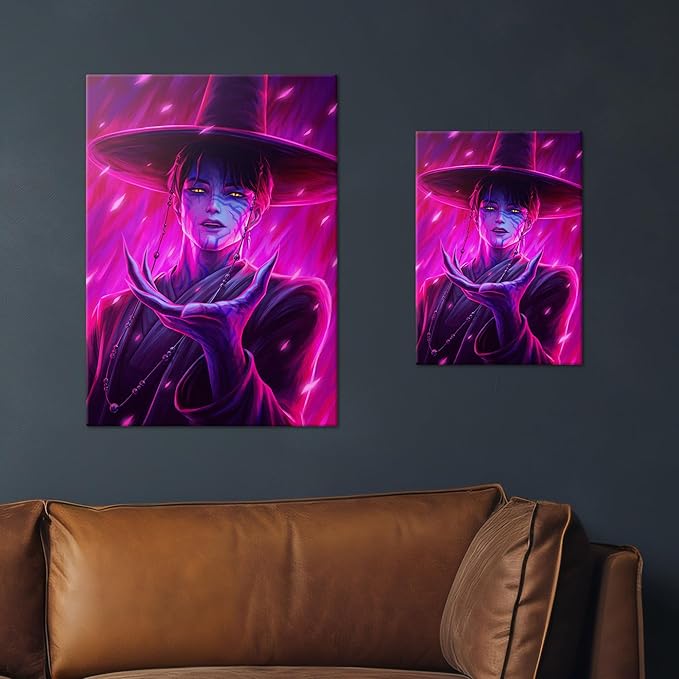 Displate Metal Poster KPop Demon Hunters - Netflix - Saja Boys - Mystic Neon Jinu - Huntrix Kpop Merch - Collectible Gift – Premium Decorations Wall Art Decor Gifts Movie Posters - 18.9x26.6 in