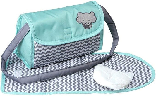 ADORA Zigzag Baby Doll Diaper Bag & Doll Accessories Set - Includes Changing Mat, Diaper and Diaper Bag for Ages 3 and Up - Zig Zag Print
