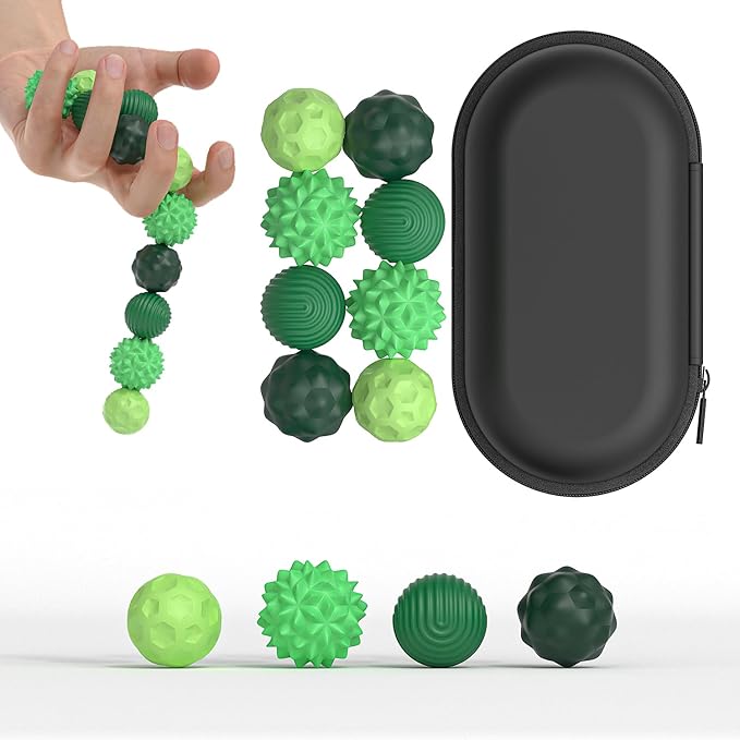 Magnetic Fidget Balls Toys, Silicone Sensory Stress Relief Toy for Adults,Teens with Autism, Anxiety, ADHD, Fidget Magnets & Magnetic Toy Fun Gift