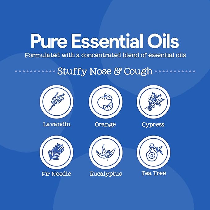 Oilogic Stuffy Nose & Cough Vapor Chest Roll-On Essential Oil for Babies & Toddlers - Gentle Baby Essentials - Pediatrician-Tested & Safe for Babies, 2 Fl Oz